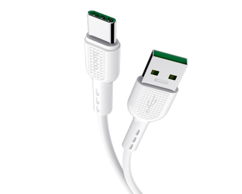 Кабель Hoco X33 Surge USB-A to Type-C 5A 1м white PLS-00-00059496