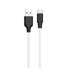 Кабель Hoco X21 Plus Silicone USB-A to Type-C 3A 2м black white PLS-00-00051261