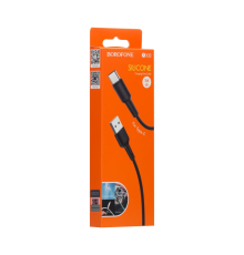 Кабель Borofone BX30 Silicone USB-A to Type-C 15W 3A 1м black PLS-00-00052907