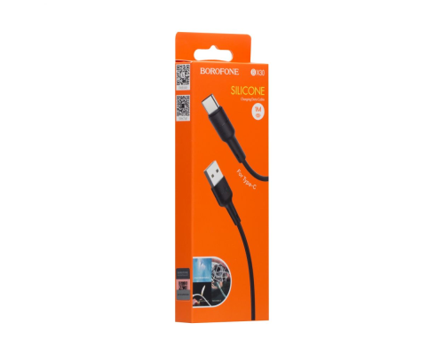 Кабель Borofone BX30 Silicone USB-A to Type-C 15W 3A 1м black PLS-00-00052907