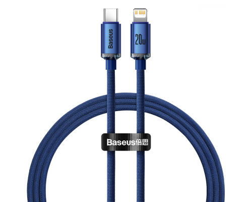Кабель Baseus Crystal Shine Series Type-C to Lightning 20W 2.4A 1.2м (CAJY000203) blue PLS-00-00091315