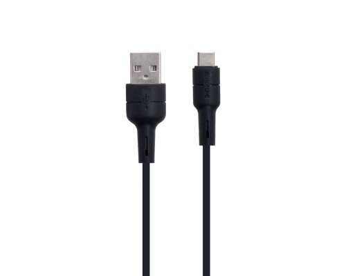 Кабель Borofone BX30 Silicone USB-A to Type-C 15W 3A 1м black PLS-00-00052907