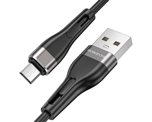 Кабель Borofone BX46 USB-A to Micro USB 12W 2.4A 1м black PLS-00-00073174