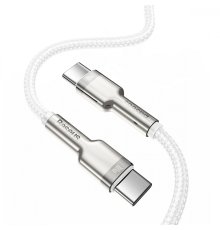 Кабель Baseus Cafule Metal Type-C to Type-C 100W 5A 1м (CATJK-C02) white PLS-00-00079937