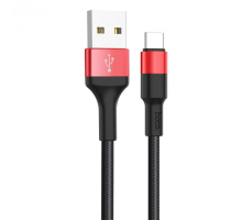 Кабель Hoco X26 USB-A to Type-C 1м black red PLS-00-00051263