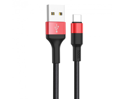 Кабель Hoco X26 USB-A to Type-C 1м black red PLS-00-00051263