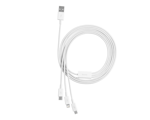 Кабель Baseus Superior Series 3в1 18W 3.5A 1.5м white PLS-00-00089801