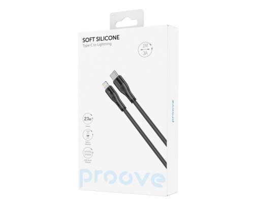 Кабель Proove Dense Metal Type-C to Lightning 27W 3A 1м black PLS-00-00112632