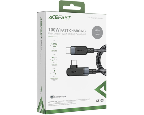 Кабель Acefast C5-03 Type-C to Type-C 100W 5A 2м black PLS-00-00124964