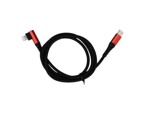 Кабель Monoko UC415 with MFI Type-C to Lightning 1м black red PLS-00-00121093