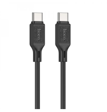 Кабель Hoco X90 Silicone to Type-C to Type-C PD 60W 3A 1м black PLS-00-00119489