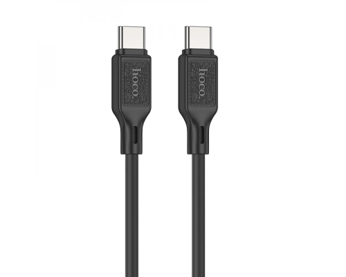Кабель Hoco X90 Silicone to Type-C to Type-C PD 60W 3A 1м black PLS-00-00119489