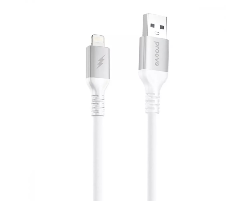 Кабель Proove ReGen Silicone USB-A to Lightning 12W 2.4A 1м white PLS-00-00149433