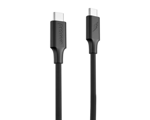 Кабель Proove Striped Silicone Type-C to Type-C 60W 3A 1м black PLS-00-00134506