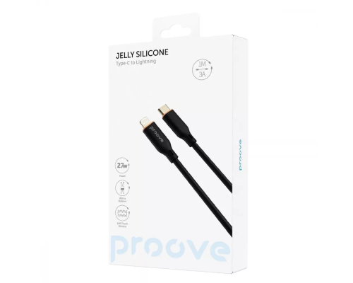 Кабель Proove Jelly Silicone Type-C to Lightning 27W 3A 1м black PLS-00-00134485