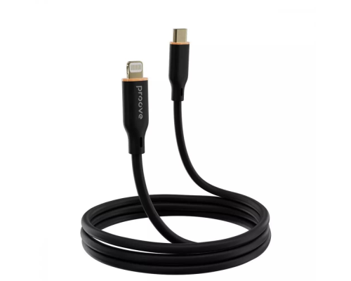 Кабель Proove Jelly Silicone Type-C to Lightning 27W 3A 1м black PLS-00-00134485
