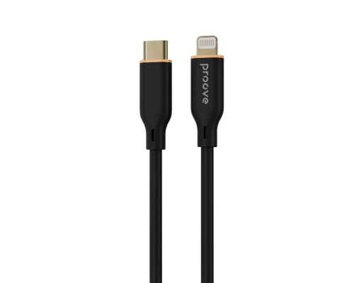 Кабель Proove Jelly Silicone Type-C to Lightning 27W 3A 1м black PLS-00-00134485