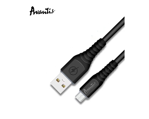 Кабель Avantis A115м USB-A to Micro USB 15W 3A 1м black PLS-00-00099581
