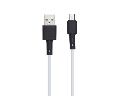 Кабель Borofone BX31 Silicone USB-A to Micro USB 12W 2.4A 1м white PLS-00-00053722