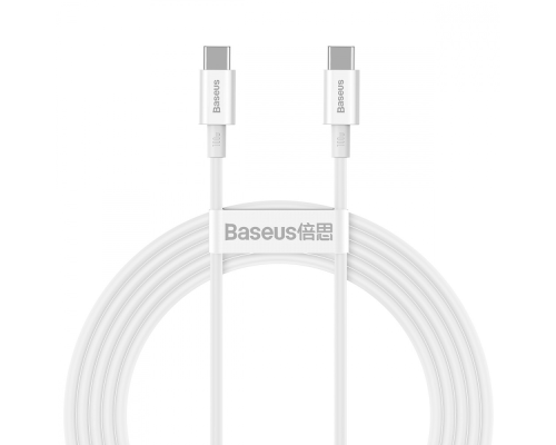 Кабель Baseus Superior Series Fast Charging Type-C to Type-C 100W 5A 2м white PLS-00-00079855