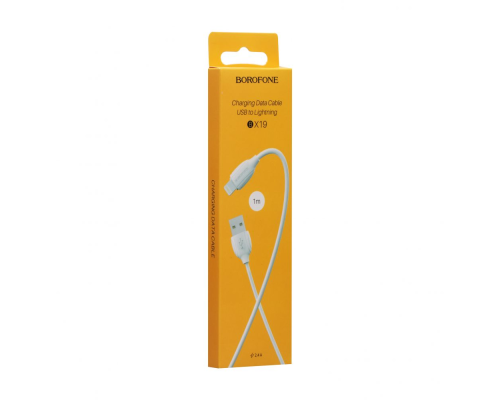 Кабель Borofone BX19 Streamer USB-A to Lightning 12W 2.4A 1м white PLS-00-00053735