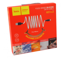 Кабель Hoco X21 Plus Silicone USB-A to Micro USB 12W 2.4A 1м black orange PLS-00-00053505