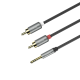 Audio кабель AUX Hoco UPA10 2RCA to 3.5мм 1.5м gray PLS-00-00029324