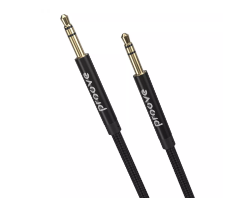 Audio кабель AUX Proove Weft 3.5мм 1м black PLS-00-00093815