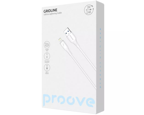 Кабель Proove GridLine USB-A to Lightning 12W 2.4A 1м black PLS-00-00161800