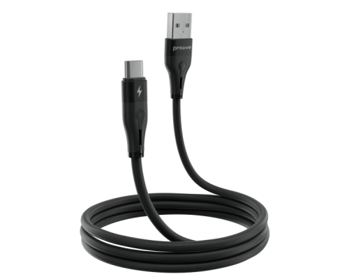 Кабель Proove Soft Silicone USB-A to Type-C 12W 2.4A 1м black PLS-00-00112633