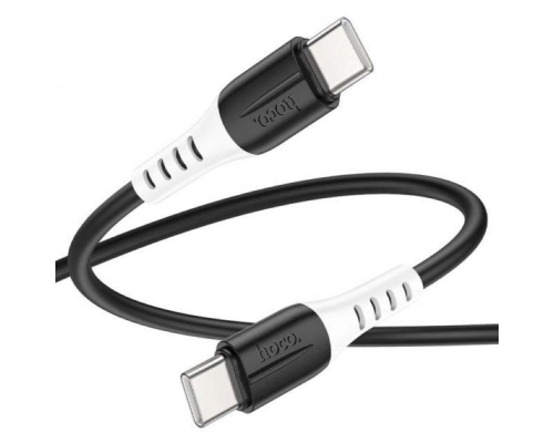 Кабель Hoco X82 Silicone Type-C to Type-C 60W 3A 1м black PLS-00-00119509