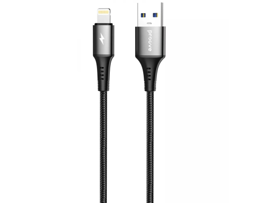 Кабель Proove WireX USB-A to Lightning 12W 2.4A 1м black PLS-00-00149406