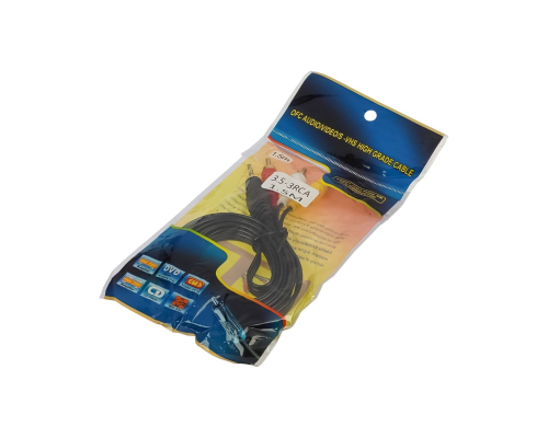 Кабель TRS Jack 3.5 to 3RCA 1.5м black PLS-00-00159845