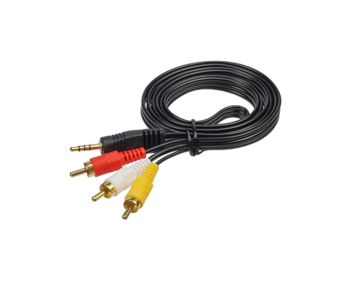 Кабель TRS Jack 3.5 to 3RCA 1.5м black PLS-00-00159845