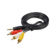 Кабель TRS Jack 3.5 to 3RCA 1.5м black PLS-00-00159845