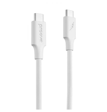 Кабель Proove Striped Silicone Type-C to Type-C 60W 3A 1м white PLS-00-00134507