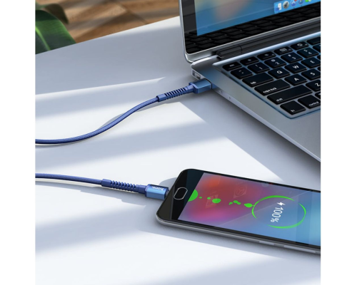 Кабель Hoco X71 USB-A to Micro USB 2.4A 1м blue PLS-00-00087540