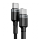 Кабель Baseus Cafule Type-C to Type-C PD+QC3.0 100W 5A 2м (CATKLF-ALG1) black gray PLS-00-00061039