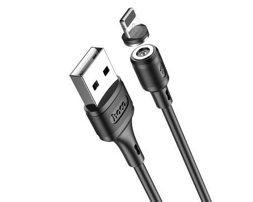 Кабель Hoco X52 Sereno Magnetic USB-A to Lightning 12W 2.4A 1м black PLS-00-00056216