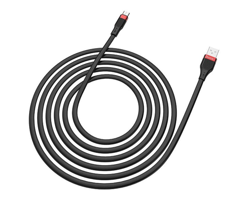 Кабель Hoco U72 Forest Silicone USB-A to Micro USB 12W 2.4A 1.2м black PLS-00-00050416