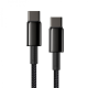 Кабель Baseus Tungsten Gold Type-C to Type-C 100W 5A 1м black PLS-00-00061061