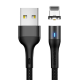 Кабель Usams US-SJ336 U29 Aluminum Alloy Magnetic USB-A to Lightning 10W 2.1A 2м black PLS-00-00070149