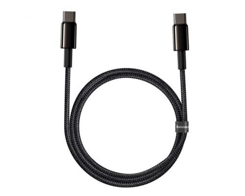 Кабель Baseus Tungsten Gold Type-C to Type-C 100W 5A 1м black PLS-00-00061061