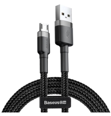 Кабель Baseus Cafule USB-A to Micro USB 12W 2.4A 0.5м (CAMKLF-AG1) black gray PLS-00-00051467