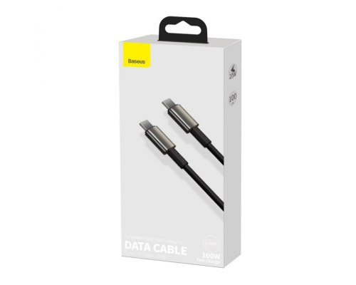Кабель Baseus Tungsten Gold Type-C to Type-C 100W 5A 1м black PLS-00-00061061