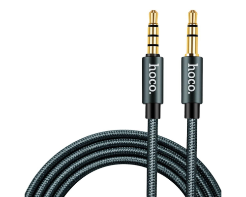 Audio кабель AUX Hoco UPA03 3.5мм 1м gray PLS-00-00029323