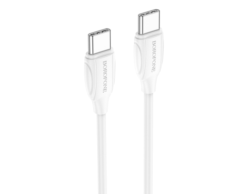 Кабель Borofone BX19 Type-C to Type-C 60W 3A 1м white PLS-00-00089969