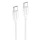 Кабель Borofone BX19 Type-C to Type-C 60W 3A 1м white PLS-00-00089969