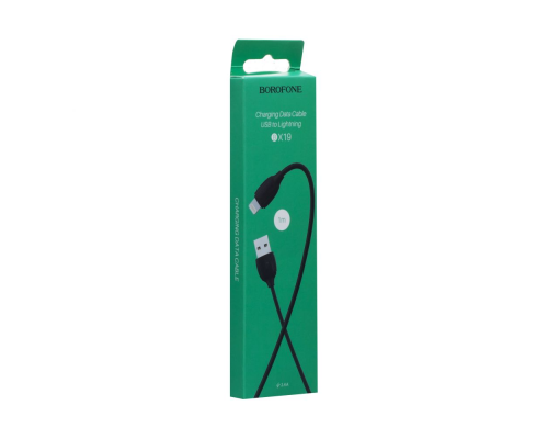 Кабель Borofone BX19 Streamer USB-A to Lightning 12W 2.4A 1м black PLS-00-00053736