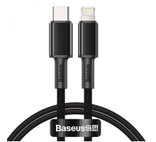 Кабель Baseus High Density Braided Type-C to Lightning PD 20W 2.4A 1м black PLS-00-00061051